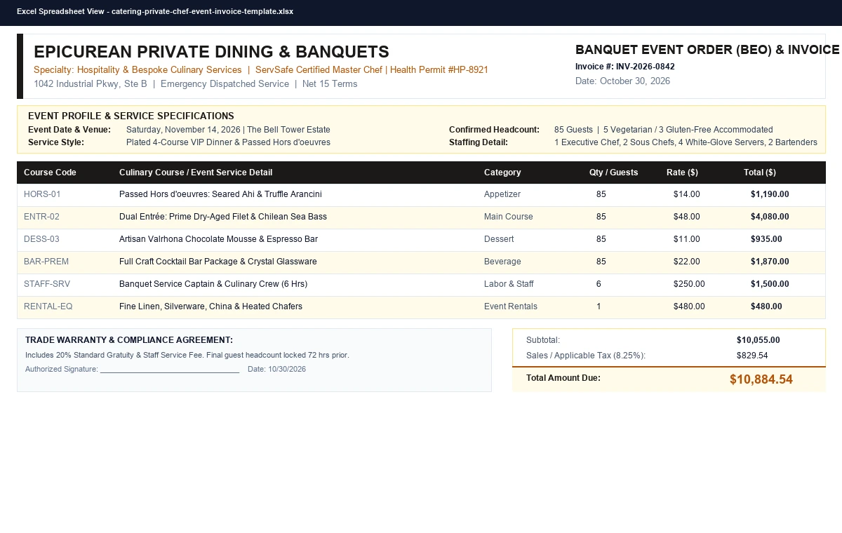 Preview of Independent Contractor Invoice & Draw Billing Template