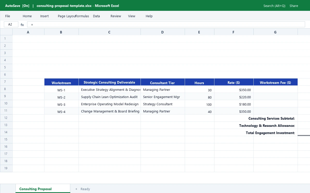 Management Consulting & Advisory Service Proposal Template