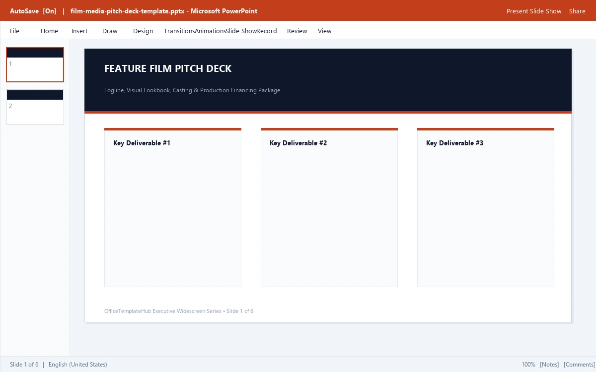 Film, Video & Creative Media Pitch Deck Presentation