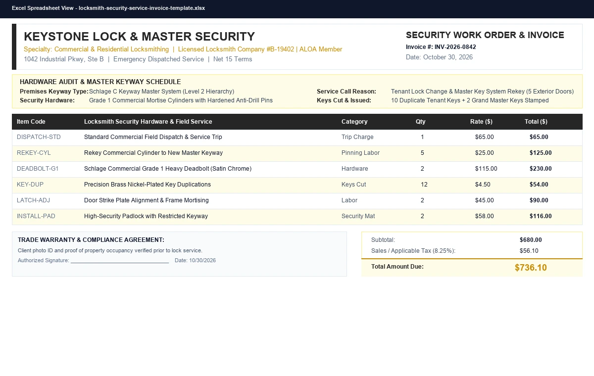 Preview of Independent Contractor Invoice & Draw Billing Template