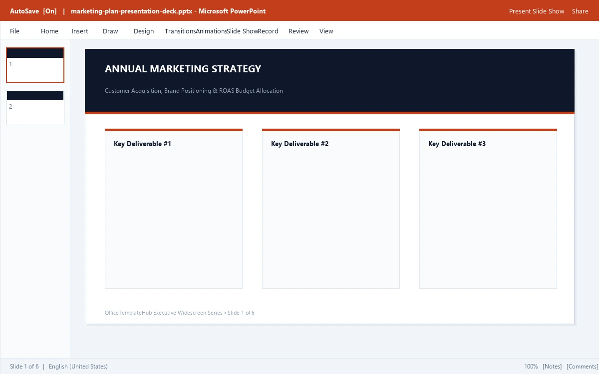 Annual Marketing Strategy & Campaign Presentation Deck