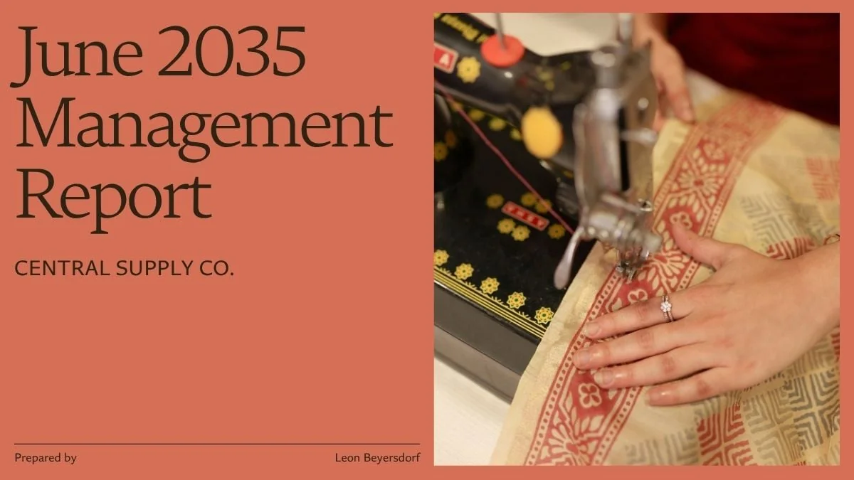 Monthly Management Report Slides