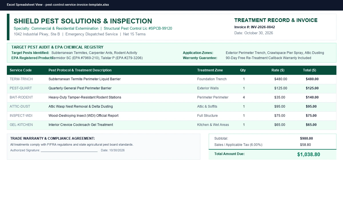 Preview of Independent Contractor Invoice & Draw Billing Template