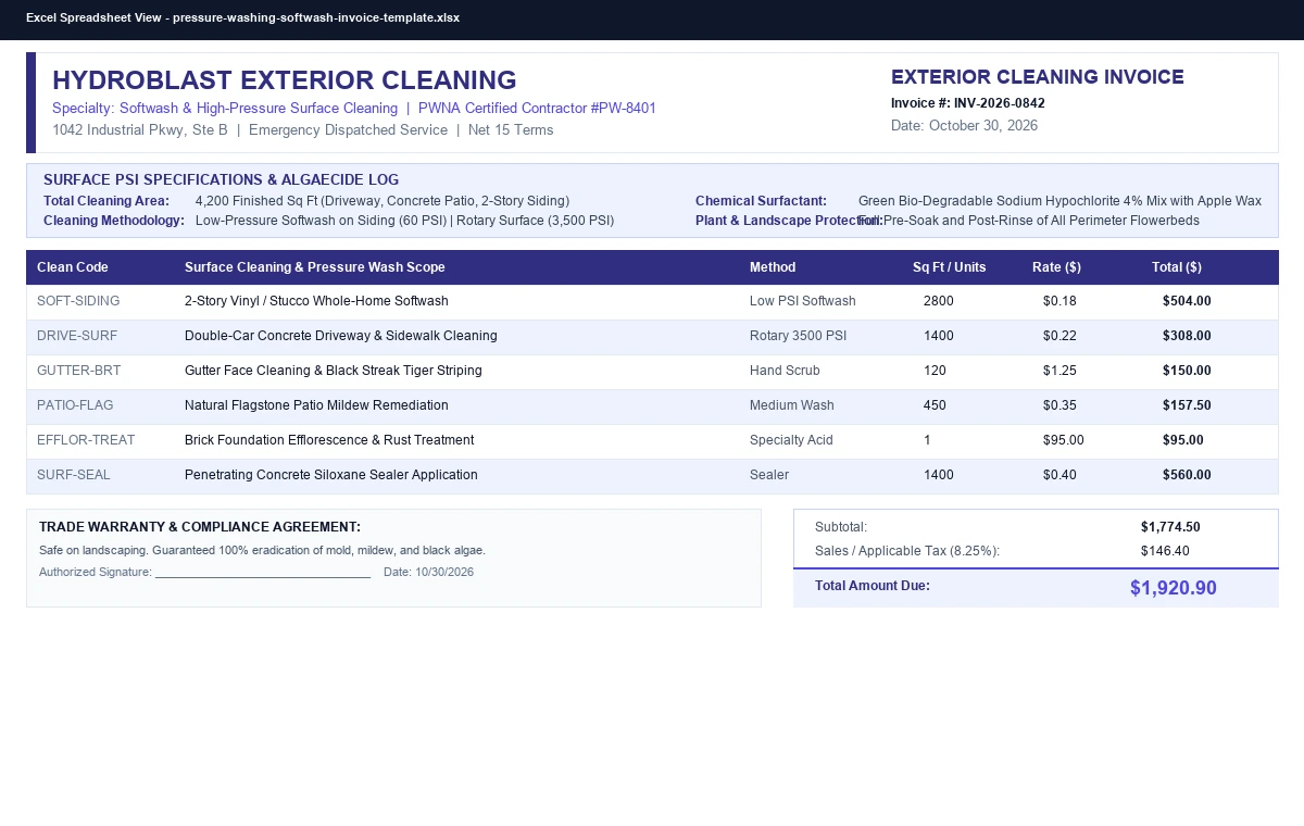 Preview of Independent Contractor Invoice & Draw Billing Template