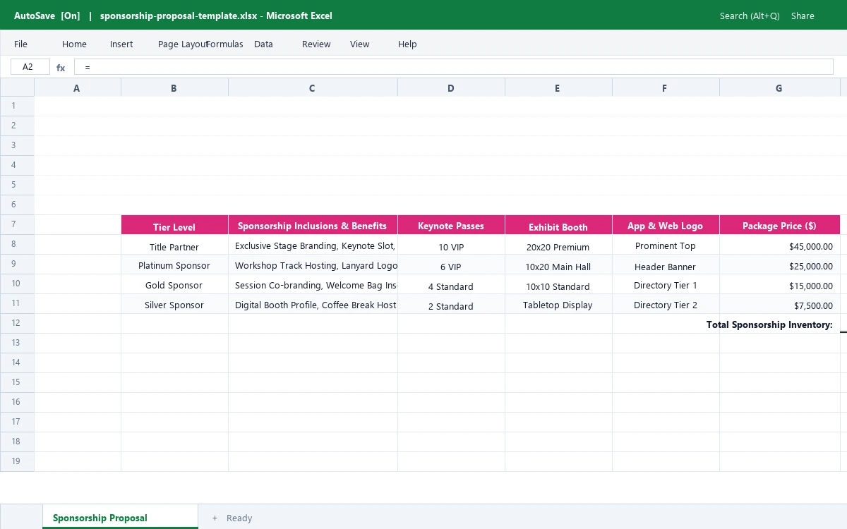 Event & Conference Sponsorship Proposal Package Template