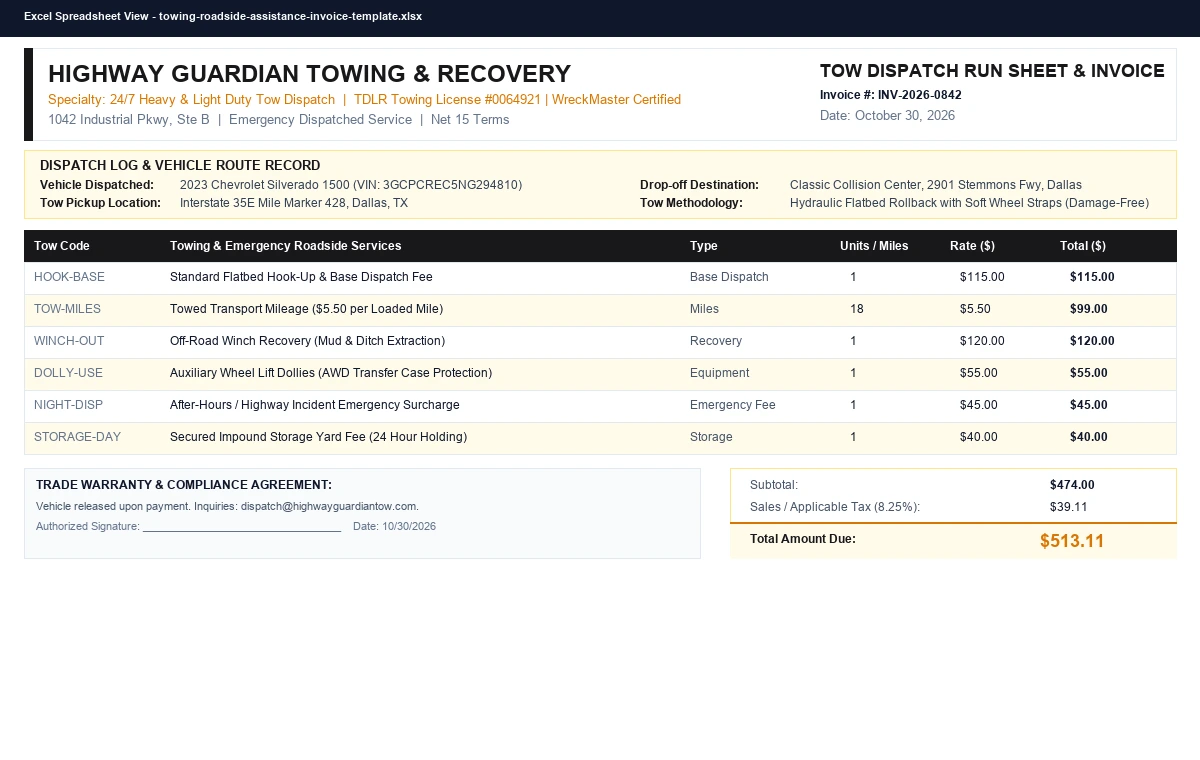 Preview of Independent Contractor Invoice & Draw Billing Template