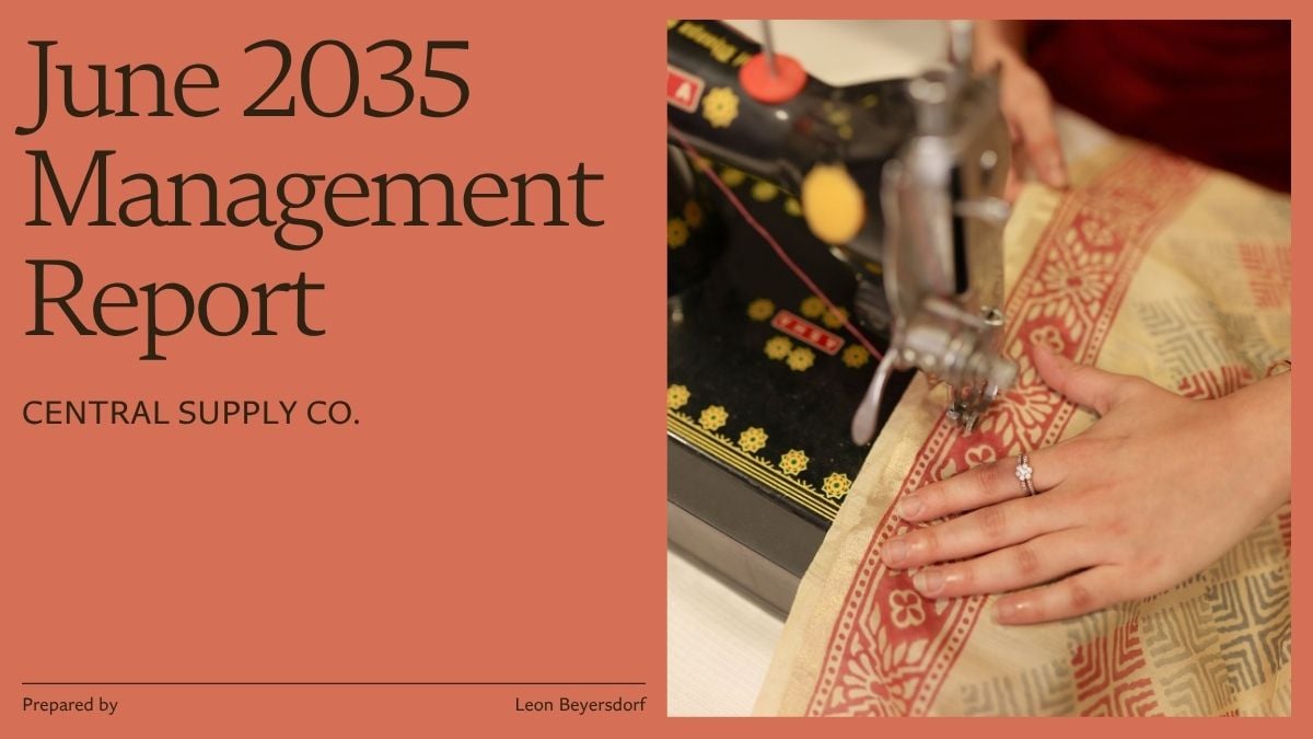 Monthly Management Report Slides